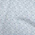 thumbnail image 1 of oneOone Coton Flex Bleu Tissu Texte Matière de Robe Tissu Imprimé Tissu au Mètre 40 Pouces de Large, 1 of 5