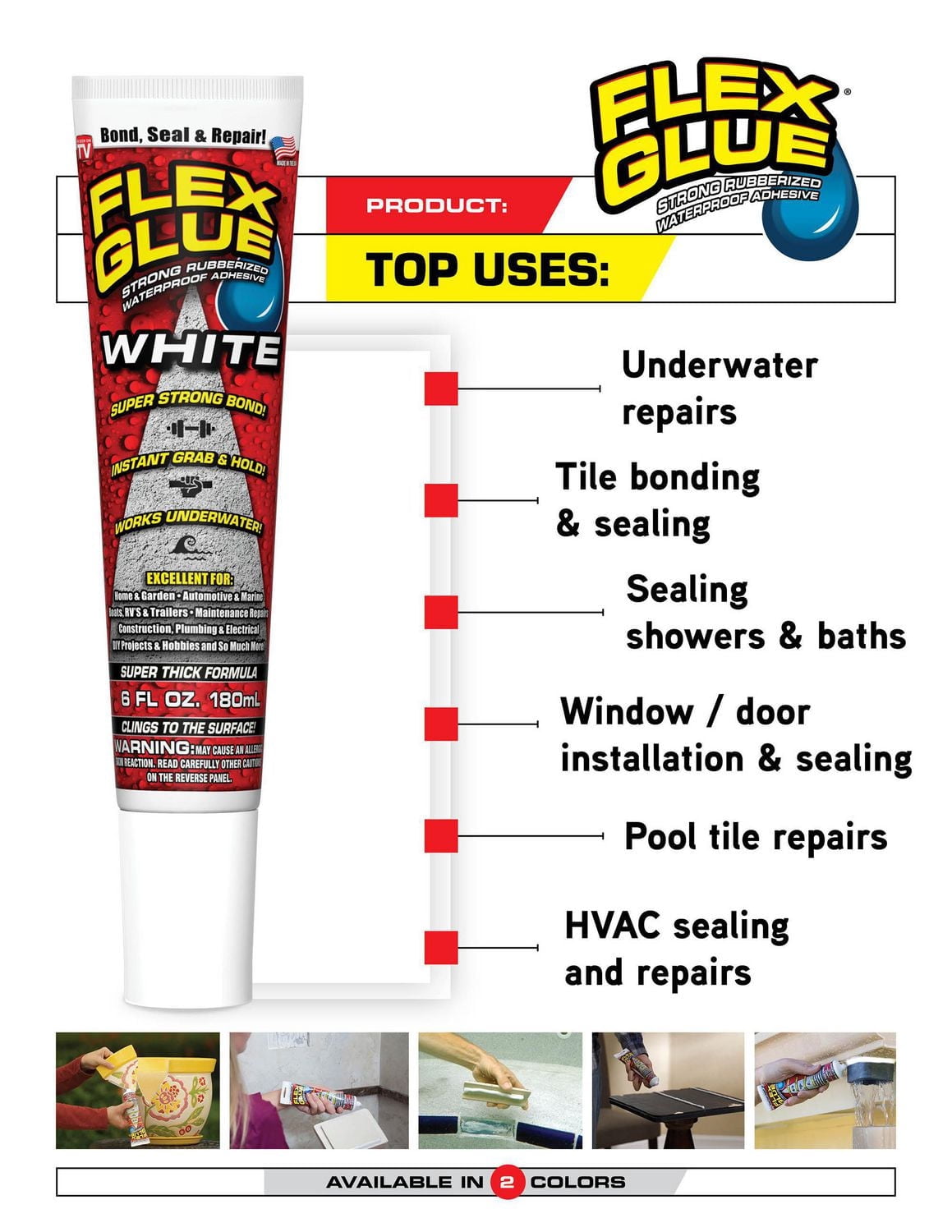 Flex Glue Blanc 6 oz