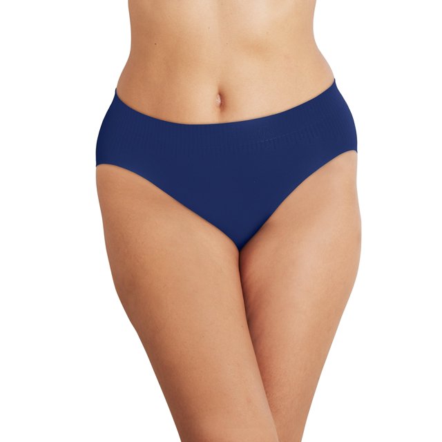Bali Womens Comfort Revolution Modern Seamless Hi-Cut Panty, 7, In The Navy
