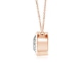 thumbnail image 2 of Angara Collier en Diamant Naturel - Collier Solitaire en Diamant Rond Serti Clos en Or Rose 14 K pour Femmes, 2 of 10
