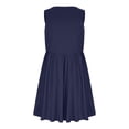 thumbnail image 3 of Gspmoly Robe pour Femmes, Robe Sans Manches à Grand Ourlet avec Ceinture Unie pour Femmes, Col en V, Poche, Robe Courte, Robe de Cocktail jusqu'à 60 % de Rabais, 3 of 5