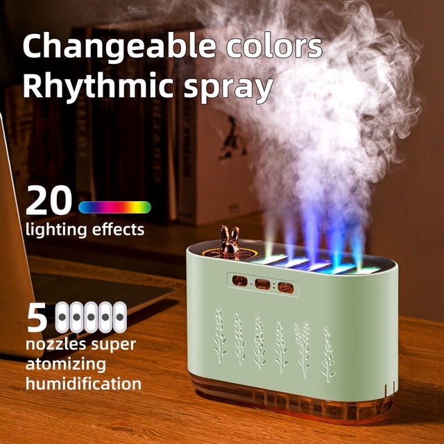 Dvkptbk USB Humidifier with and Humidity Display Quiet Cool Mist Humidifier for Bedroom and Office Plants Easy to Clean