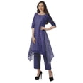 thumbnail image 3 of Moomaya Ensemble Kurti Kurta Pantalon pour Femmes Col Bateau Imprimé Robe 2 Pcs Tenue Ethnique, 3 of 6