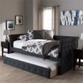 thumbnail image 2 of Baxton Studio Alena Fabric Daybed with Trundle in Dark Gray, 2 of 7