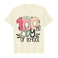 thumbnail image 4 of FhsagQ le 7 Juillet Mode Enfants Décontractée Imprimé Col Rond Ample Manches Courtes T-Shirt Haut Filles Printemps le 7 Juillet T-Shirts Taille 8-10 Moins de 20 Beige 3-4 Ans, 4 of 4