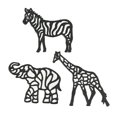 thumbnail image 1 of Set of 3 Cast Iron Trivets, 9.5 Inch Safari Animal Designs, 1 of 9