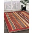 thumbnail image 3 of Ahgly Company Tapis Rectangulaire Abstrait Rouge Lavable en Machine, 2 Pieds x 3 Pieds, 3 of 7