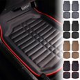 thumbnail image 1 of FH Group PU Leather Floor Mats for Auto Car SUV Van Deep Tray Waterproof - Red, 1 of 6