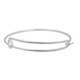 thumbnail image 3 of Expandable Bracelet Extendable Wristband Simple Style Fashion Jewelry Body Adornment Romantic Perfect Gifts Good Accessories Open silver, 3 of 6