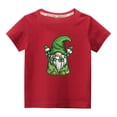 thumbnail image 2 of EGNMCR Chemisiers et Chemises à Manches Courtes à Col Rond Tout-Petits Enfants Garçons Filles Mode Mignon Col Rond Imprimé Haut à Manches Courtes Blouse Fille, 2 of 6
