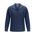 thumbnail image 3 of Rbaofujie Chandails d'Automne pour Hommes Mode Col en V Chaud Extérieur Manches Longues Chandail Tricoté Haut Chandail Col en V Bleu Foncé Chandails d'Automne, 3 of 5