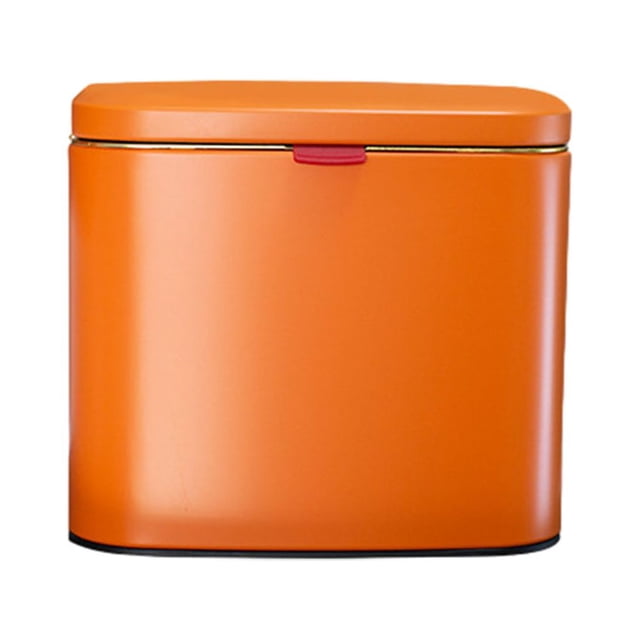 relayinert Hanging Stainless Steel Garbage Bin Effortless Waste Disposal In Kitchen 4L light orange