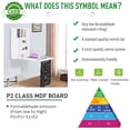 thumbnail image 4 of HOMCOM Table Murale Pliable Bureau Convertible avec Tableau d'Écriture, 4 of 10