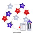 thumbnail image 3 of EGNMCR Red White And Blue Lights Remote Control String Plug In Indoor Outdoor String Lights, I For Any Patriotic Decorations & Independence Day Decorations, 9.84 F, Gift, 3 of 8