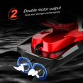 thumbnail image 4 of 2.4GHz High-Speed RC Motorboat 809 with Dual Brushed Motors, 20km/h Max Speed, ABS Waterproof Shell, 80m Control Range, 15min Runtime, 2 Rechargeable 3.7V 500mAh Batteries - Black/Blue Option for, 4 of 6