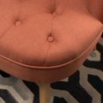 thumbnail image 3 of Cicely Orange Fabric Tufted Chair, 3 of 6