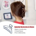 thumbnail image 4 of Pince à Griffe Style Simple Poignée Portative en Alliage Robuste Cheveux Exquis Géométriques Accessoires Barrettes pour Femmes Blanc/arc, 4 of 6