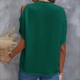 thumbnail image 3 of FAIWAD Summer Tops for Women Off The Shoulder V Neck Shirts Solid Color Going Out Blouses, 3 of 3