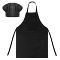 thumbnail image 1 of TOPTIE Cotton Canvas Kids Cooking Aprons and Chef Hat Set, 1 of 7