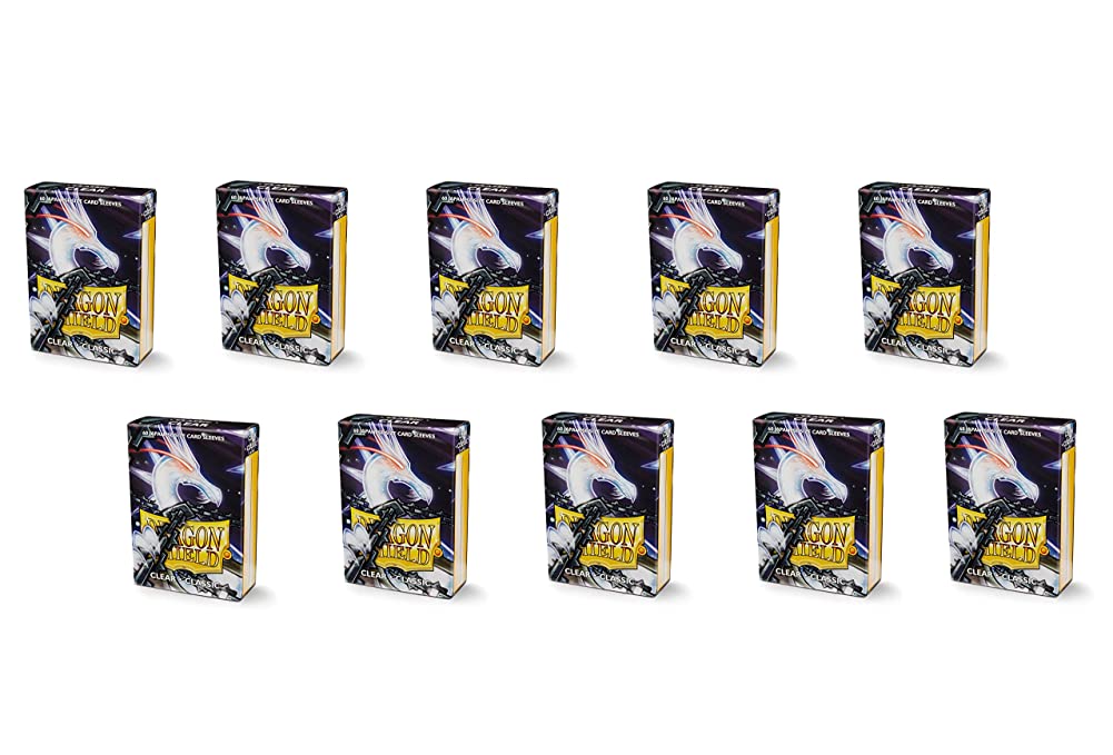 10 Paquets Dragon Shield Classique Mini Japonais Transparent 60 ct Protège-Cartes Présentoir