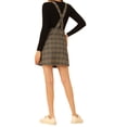 thumbnail image 3 of INSPIRE CHIC Robe Salopette à Carreaux pour Femme de Rentrée Scolaire à Bretelles Ajustables m Bleu Abricot, 3 of 6
