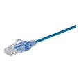 thumbnail image 1 of Monoprice SlimRun - Patch cable - RJ-45 (M) to RJ-45 (M) - 14 ft - UTP - CAT 6a - booted, snagless - blue (pack of 5), 1 of 3