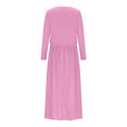 thumbnail image 5 of Gspmoly Robes pour Femmes Grande Taille, Robe Décontractée pour Femmes à Taille Élastique à Manches Longues avec Fermeture Éclair, Robe à Col en V, Offres de Robes de Travail pour Femmes, 5 of 5