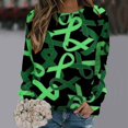 thumbnail image 2 of HKEJIAOI Polyester Womens Long Sleeve Tops Col Rond Imprimé Graphique Women Chemisiers Habillés Tops Casual Long Sleeve, 2 of 4