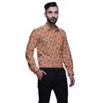 thumbnail image 4 of BESTMAN Chemise Décontractée Imprimée pour Hommes Coupe Ajustée à Boutons Manches Longues, 4 of 5
