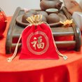 thumbnail image 4 of 10Pcs Chinese Style Lint Bag Candy Wrapping Bag Festival Gift Packaging Bag, 4 of 9