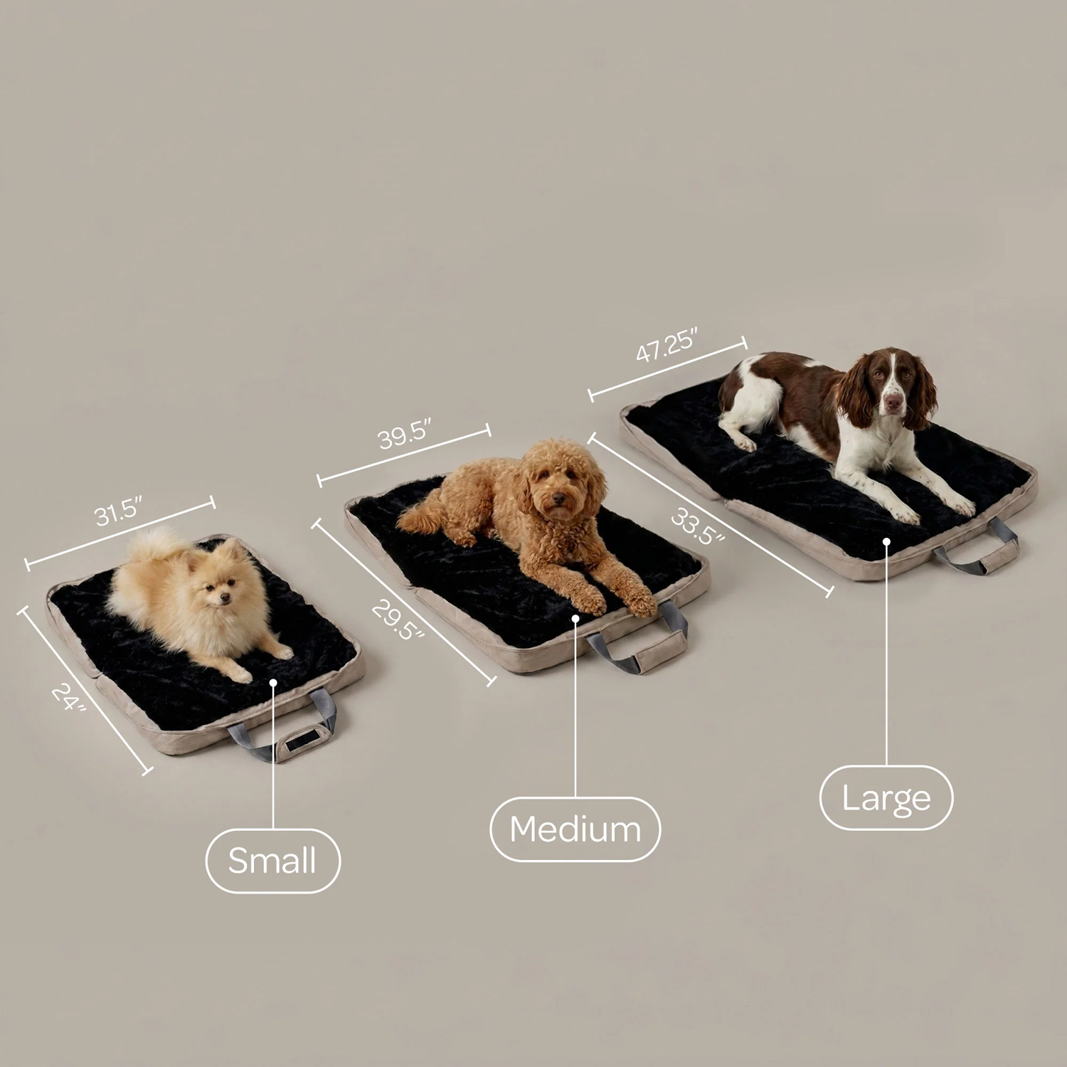 Instachew Gus Travel Pet Bed for Cats & Dogs, Sandy L