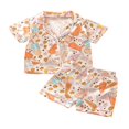 thumbnail image 1 of Ensembles de Pyjamas d'Été pour Tout-Petits Chemise à Manches Courtes à Boutons et Col Rabattu Shorts, 1 of 6