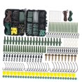thumbnail image 4 of DYNWAVECA 10x307x Carp Fishing Tackle Includes Swivel Snap, Rig Tubing Barbless Hooks Box, 4 of 10