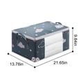 thumbnail image 3 of Fesfesfes Quilt Storage Bag Large Capacity Dustproof Waterproof Design Breathable Fabric for Comforters Blankets Bedding Home Closet Organization, 3 of 6