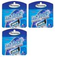 thumbnail image 1 of Personna Matrix3 Lames de Cartouche de Recharge à Triple Lame en Titane, 4 Unités (Lot de 3), 1 of 1