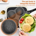 thumbnail image 3 of Pancake Pan Non-Stick Fried Egg Pan 4 Holes Frying Pan Pancakes Maker with Handle Crepe Pan for Breakfast Eggs Kitchen Utensils Burger Eye Pan for Gas Stove Electric Ceramic Cooker (Black, 3 of 8