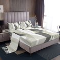 thumbnail image 1 of Erosebridal Plum Stripes Full Sheet Sets, Futuristic Minimalism Bedding Full Size, Modern Abstract Decor, 1 of 7