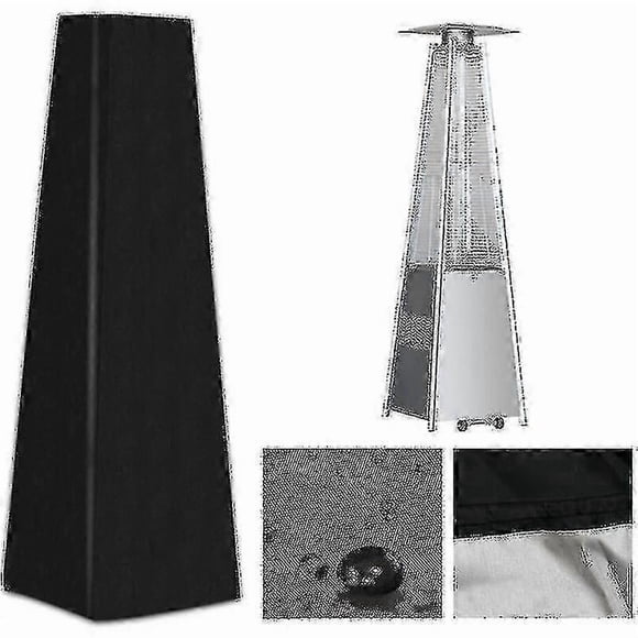 Patio Heater Cover, Pyramid Heater Cover Tarpaulin, Dust/windproof Outdoor Patio Heater Cover, Superma, Black