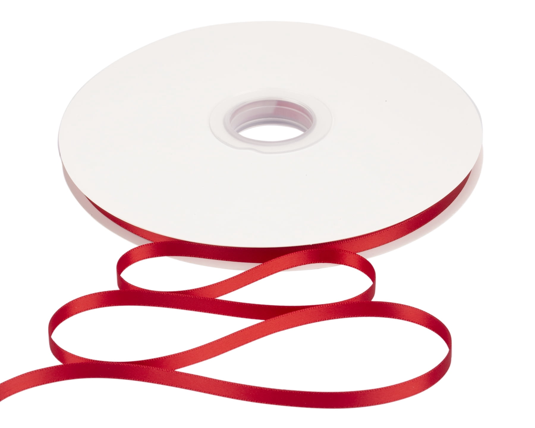 Joycrosso 1/4 Inch Red Solid Satin Ribbon, 100 Yards Double Faced Satin for Gift Wrapping Floral Bouquets Wedding Party Decoration