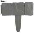 thumbnail image 2 of Garden Edging Decor Landscape Border Decor Lawn Edging Decor 10Pcs Plastic Garden Fence No Digging Easy Installation Flexible Curved Design for Flower Beds Walkways Green Spaces, 2 of 7