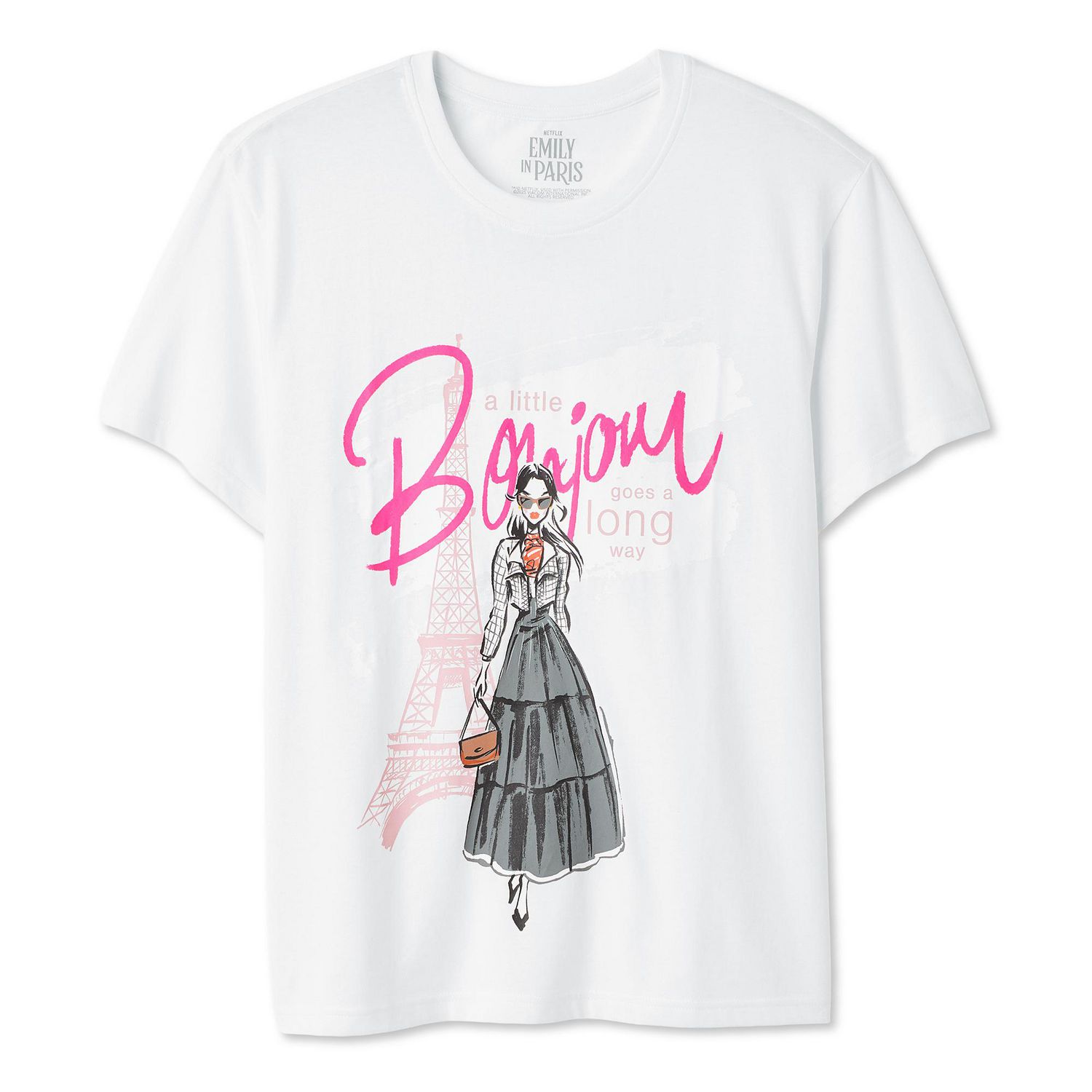 T-shirt coupe garçonne Emily à Paris pour femmes