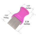 thumbnail image 3 of 4 Pieces Pet Hair Nit Lice Combs Set,Stainless Steel Metal Nit Comb Dandruff Flakes Removal Double Sided Teeth Comb, 3 of 4