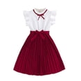 thumbnail image 3 of aDJFDGT Robes Blanches pour Remise des Diplômes Manches Longues Robe Sans Manches Unie pour Tout-Petites Filles Robes de Fête de Danse Vêtements, 3 of 7