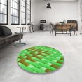 thumbnail image 4 of Ahgly Tapis Rectangulaire Lavable en Machine Intérieur Transitionnel Vert Néon, 5 Pieds x 7 Pieds, 4 of 7