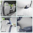 thumbnail image 4 of For 2019–2023 Hyundai Santa Fe FH Group Custom Fit Neoprene Waterproof Car Seat Covers - Full Set Solid Gray, 4 of 5