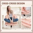 thumbnail image 4 of HOMCOM Chaise de Bureau à Croisillons, Chaise de Bureau Grand Sans Accoudoirs, Sans Roulettes, Rose, 4 of 10