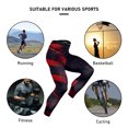 thumbnail image 3 of Pantalon de Sport pour Homme Imprimé Moulant Extensible Évacuant l'Humidité Course Gym Basketball, 3 of 8