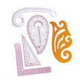 thumbnail image 1 of Dress Makers Ruler Styling Sewing French Curve Ruler Set Fashion Design Rulers Metric Rulers Set for Pattern Makers, Tailors 5 Pieces, 1 of 8