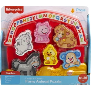 Fisher-Price Laugh & Apprendre Farm Animal Puzzle Forme Jouet de bébé avec la musique & Sons, 1-3 ans