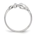 thumbnail image 2 of Bague Ancre Polie en Argent Sterling 925 Rhodié, 2 of 3